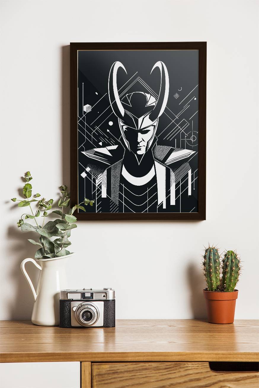 LOKI-BLACK N WHITE-02-MARVEL POSTER